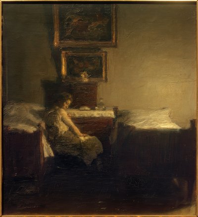 In de slaapkamer door Julius Paulsen